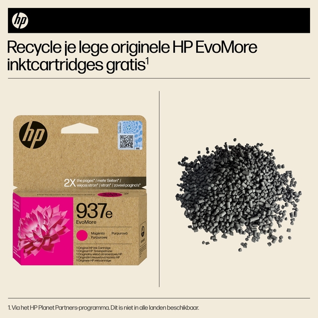 Inktcartridge HP 4S6W7NE 937E Evomore rood