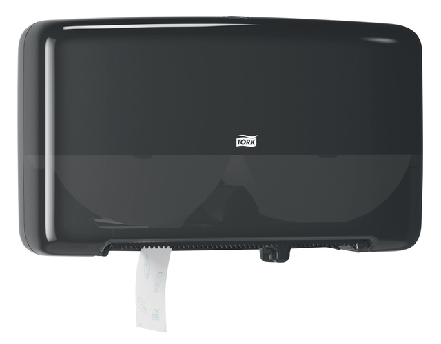 Toilet paper dispenser Tork Twin Mini T2 Elevation black 555508