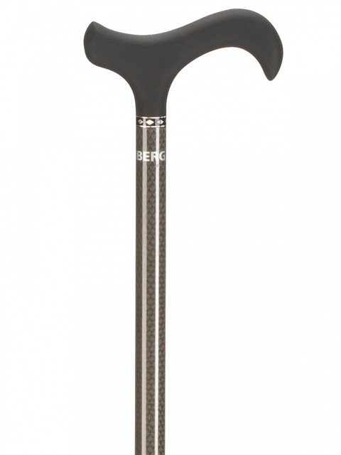 Wandelstok Able2 carbon soft derby handvat zwart