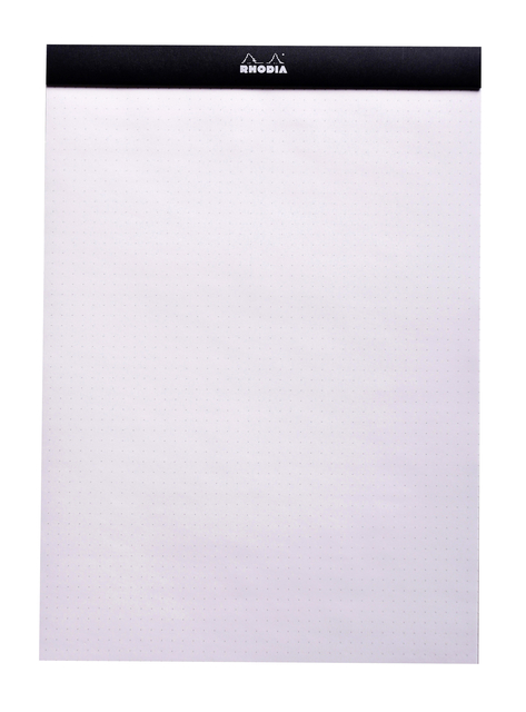 Schrijfblok Rhodia A4 dots 80 vel 80gr zwart
