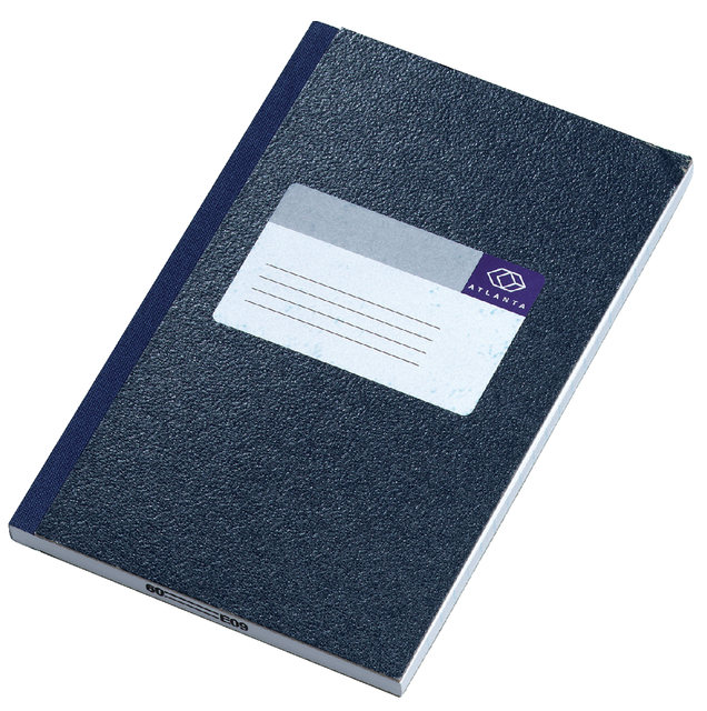 Notebook glued 165 x 105 mm, 128 pages, blue
