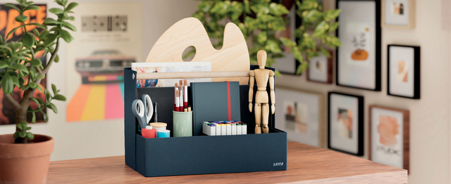 Bureau organizer Leitz draagbaar gestoffeerd donkergrijs