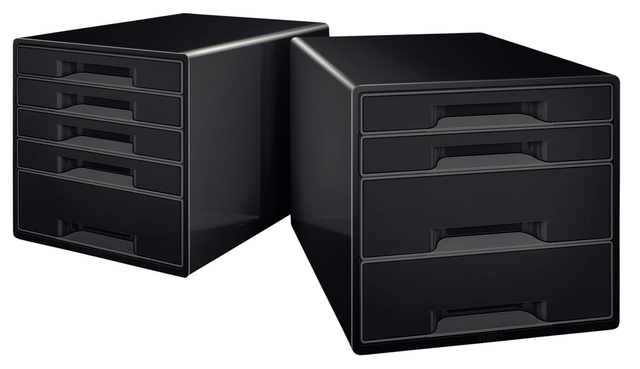 Drawer Cabinet Leitz Wow CUBE A4 maxi 4 drawers black