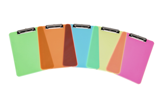 Klembord MAUL A4 staand transparant PS neon blauw