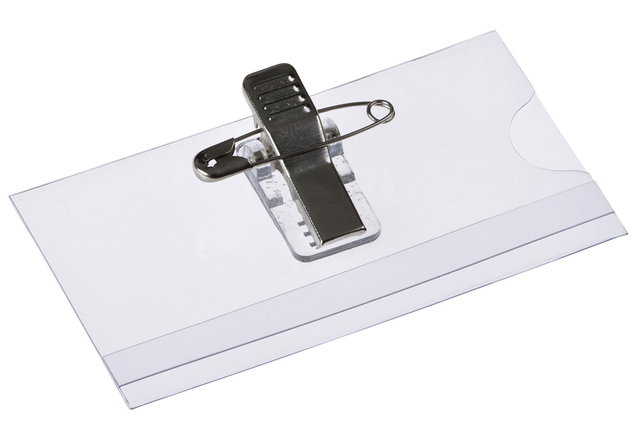 Badge OPUS 2 clip + pin 75 x 40 mm/24 pieces