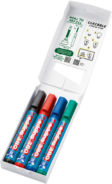 edding 380 flipchart marker set of 4 assorted