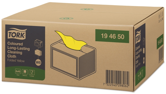 Cleaning cloth Tork Long-Lasting W8 multifunctional yellow 194650
