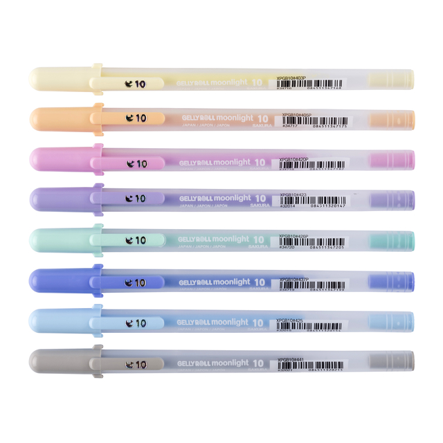 Gelschrijver Sakura Gelly Roll Moonlight 10 Pastel set à 8 kleure