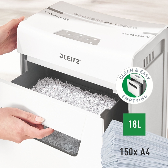Papiervernietiger Leitz IQ Protect Premium 10X P4 snippers