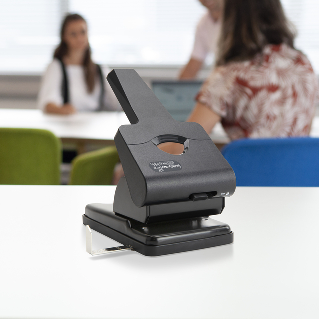 Perforator Rapesco Germ-Savvy Heavy Duty HD865-P antibacterieel 2-gaats zwart