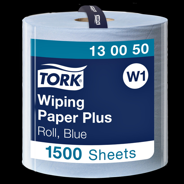 Poetspapier Tork W1 Plus Premium 2-laags 1500 vel blauw 130050