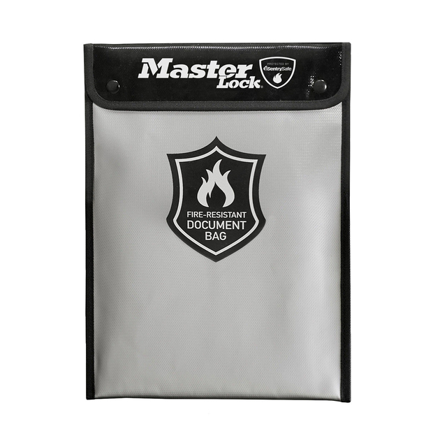Brandwerende en waterbestendige documententas MasterLock 28x38cm