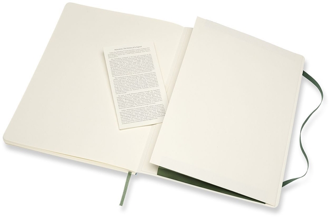 Notitieboek Moleskine XL 190x250mm blanco soft cover myrtle green