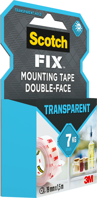 Adhesive tape Scotch double-sided adhesive tape 19mmx1.5m clear