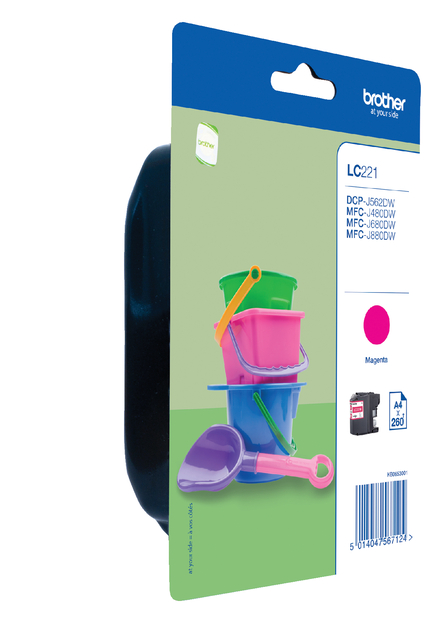 Brother LC221M Inkjet Cartridge Magenta
