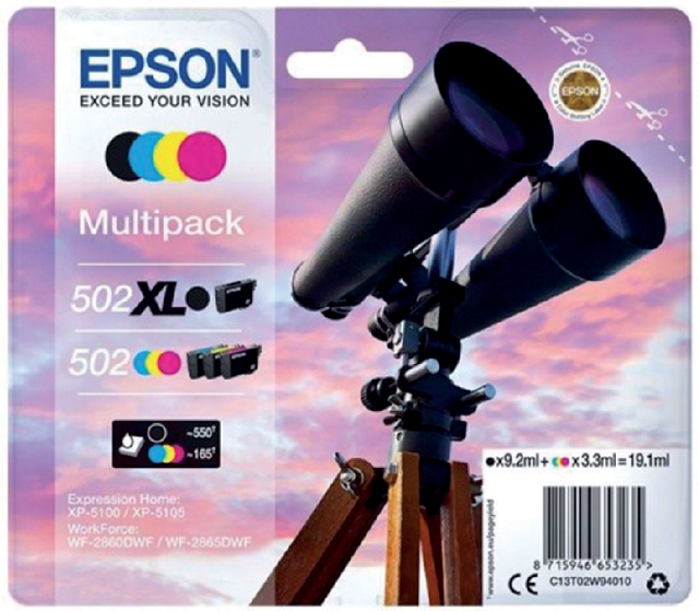 EPSON Multipack 4-colours 502 XL Black