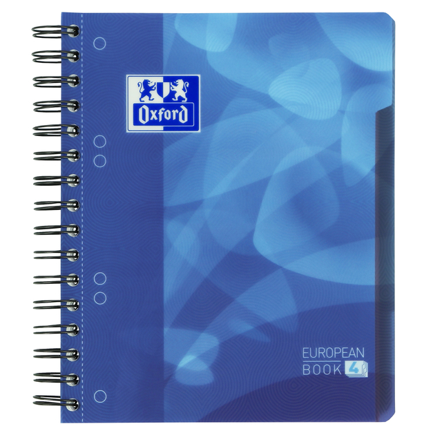 Oxford School A5+ Polypropylene Cover Twin Wire 6 Holes Projectbook Ruled 240 Pages Blue Scribzee® Compatibl