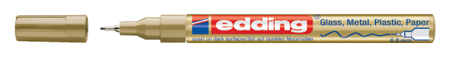 Paintmarker edding 780 op oliebasis 0.8mm goud en zilver blister à 2st