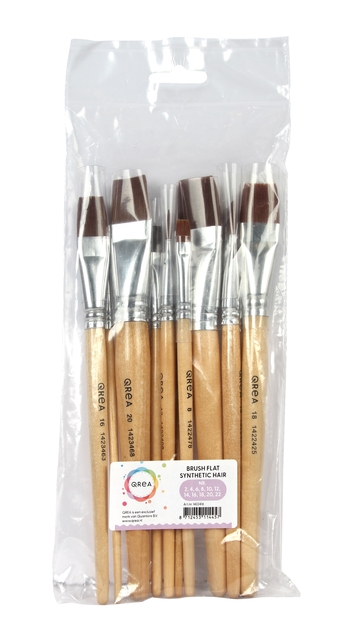 Kwast Qrea synthetisch set à 11 breedte