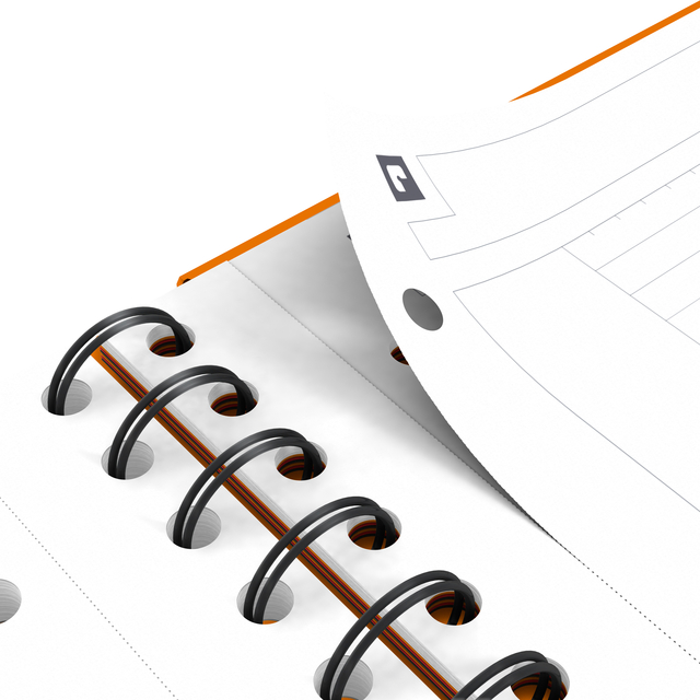Oxford International A4+ Polypropylene Twin-wire Organiserbook Narrow Ruled 160 Pages Orange SCRIBZEE® Compatibl