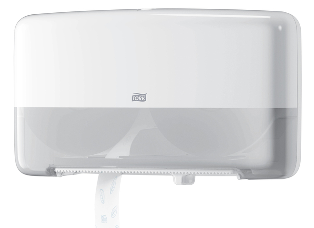 Toilet paper dispenser Tork Twin Mini T2 Elevation white 555500