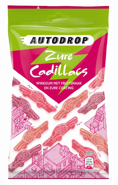 Autodrop zure Cadillacs zak 85 gram