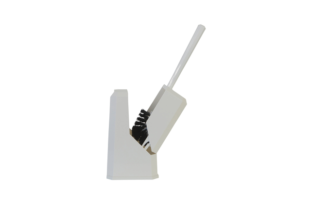 CLNQ Toilet Brush and Holder Square White