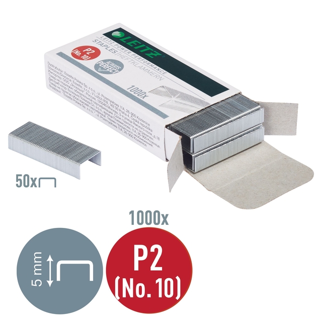 Nieten Leitz P2 nr.10 verzinkt 1000 stuks