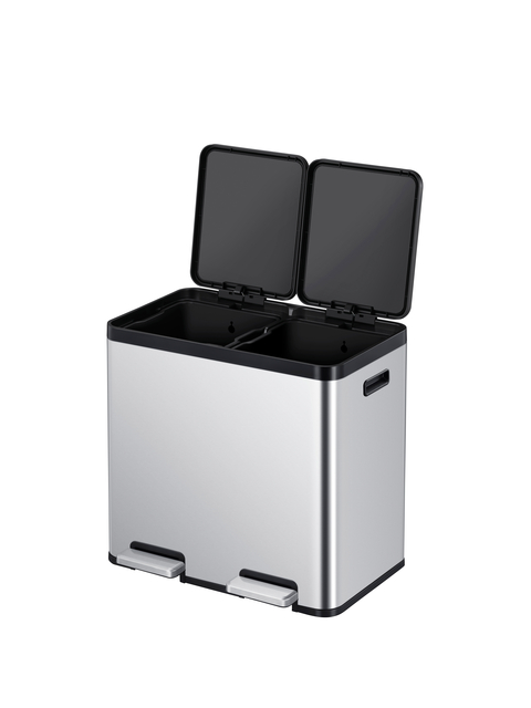 Pedaalemmer EKO Essential Recycler 2x22 liter rvs