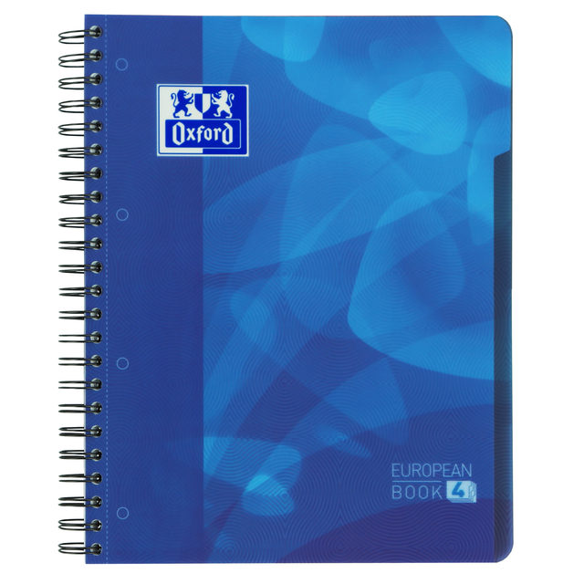 Oxford School A4+ Polypropylene Cover Twin Wire 4 Holes Projectbook Ruled 240 Pages Blue Scribzee® Compatibl