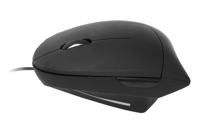 Muis Quantore ergonomisch bedraad USB-A zwart