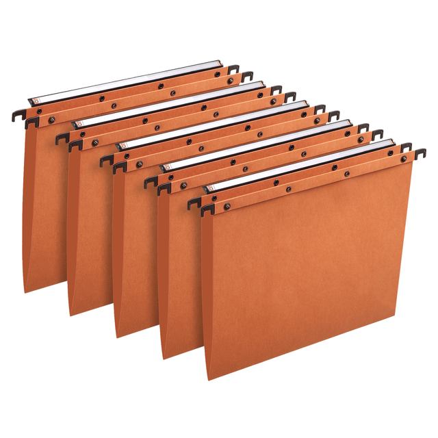 Elba Ultimate A4 Suspension File Azo V Base; Box Of 25; A4 Kraft Orange