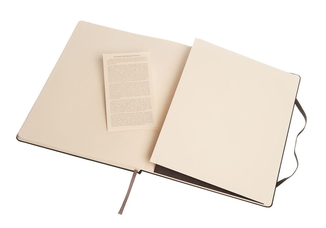 Notitieboek Moleskine XL 190x250mm blanco hard cover zwart