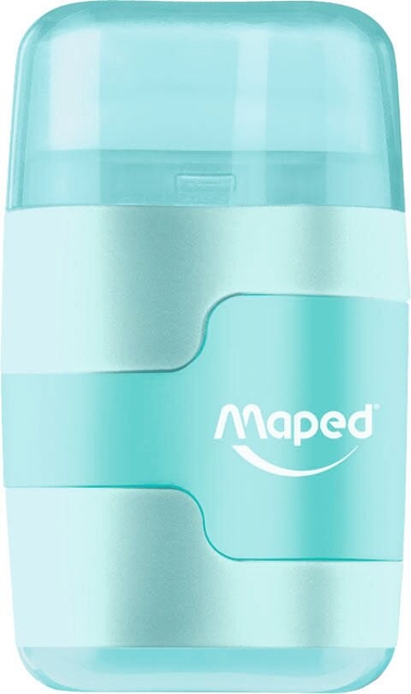 Puntenslijper Maped Connect 2gaats met gum display á 20 stuks pastel assort