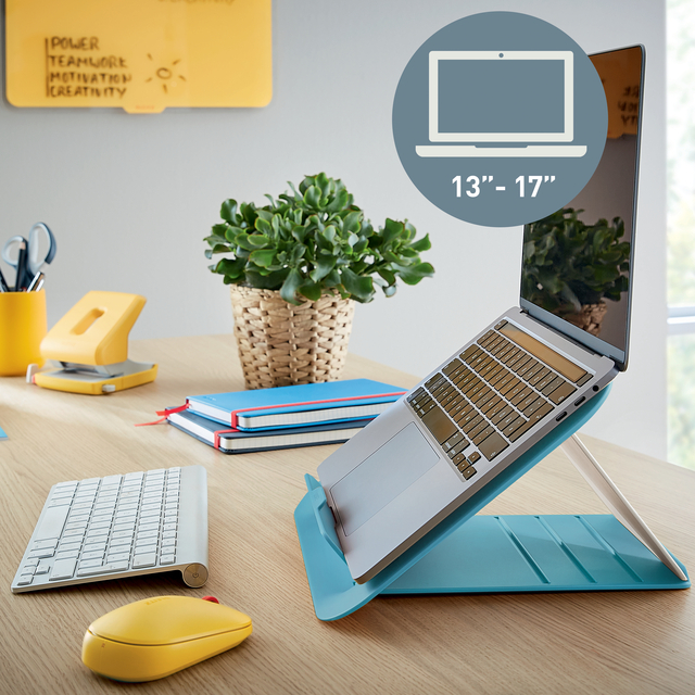Laptopstandaard Leitz Ergo Cosy verstelbaar recyled blauw
