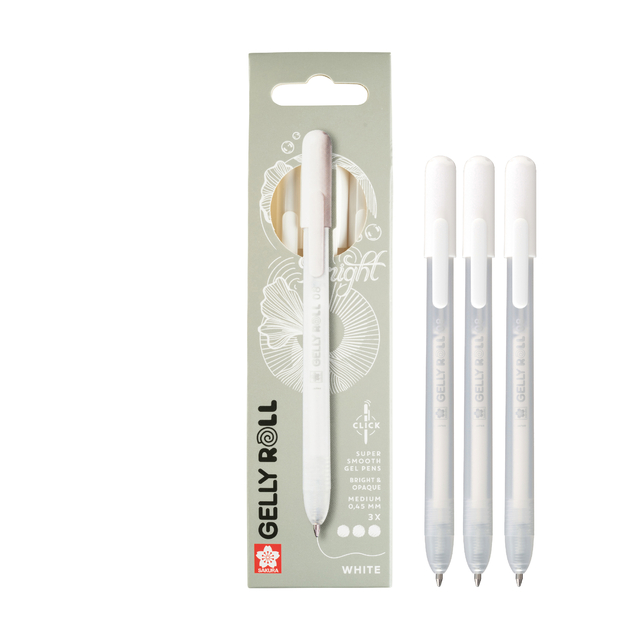 Gelschrijver Sakura Gelly Roll Classic 08 klikfunctie set à 3 stuks wi