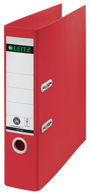 Ordner Leitz Recycle 180° 80mm karton A4 rood