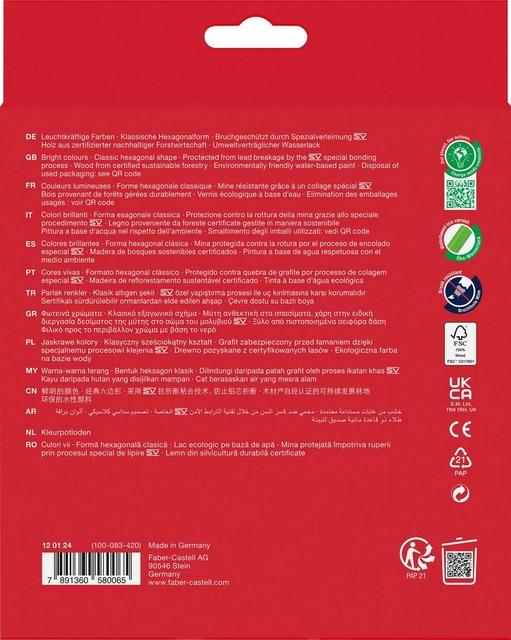 Kleurpotloden Faber-Castell assorti set à 24 stuks