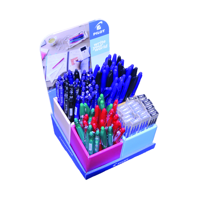 Rollerpen PILOT friXion Ball, friXion clicker en navullingen medium assorti display à 96 stuk