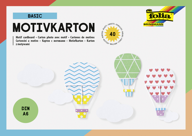 Fotokarton Folia 2-zijdig A6 40 vel 20 designs