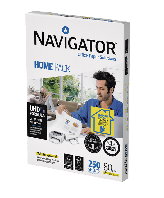 Copy paper Navigator Homepack A4 80gr white 250 sheets