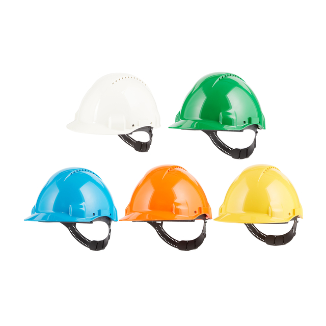 Safety helmet 3M 53-62cm Uvicator and pin adjustment yellow