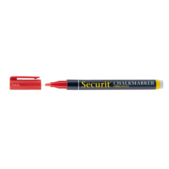 Krijtstift Securit SMA-100 rond 1-2mm wit/blauw/groen/rood blister à 4 stuks