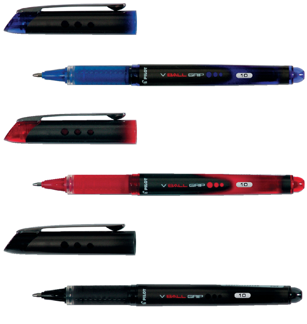 V-Ball Grip 10 - Liquid Ink Rollerball - Red - Broad Tip