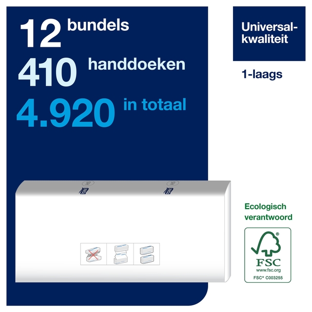 Towel Tork PeakServe Continuous H5 universal compressed white 100585