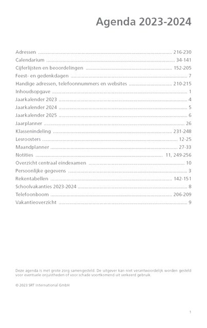Schoolagenda 2024-2025 Ryam docenten 7dagen/2pagina's zwart