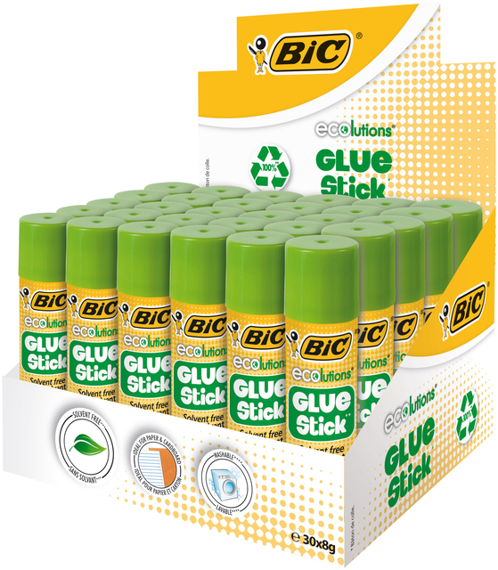 Lijmstift Bic ecolutions 8gr doos à 20+10 grati