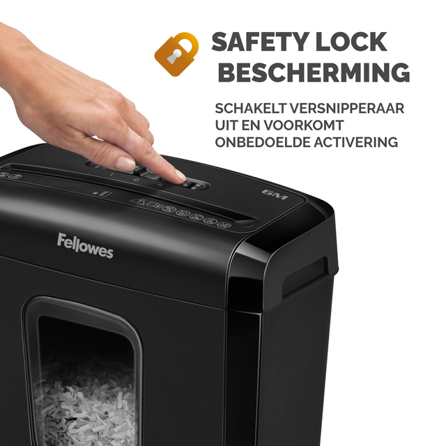 Papiervernietiger Fellowes Powershred 6M snippers 4x12mm