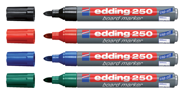 Whiteboardmarker edding 250 rond 1.5-3mm zwart