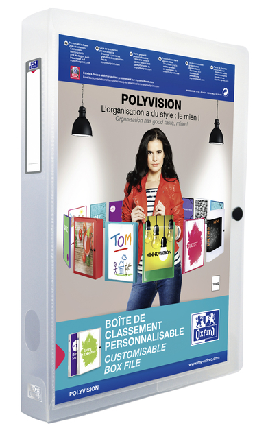 Standard capacity Filing Box Elba Polyvision 24x32 40mm Spine translucent Clear